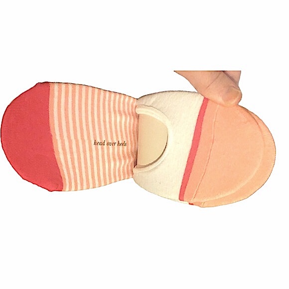 2/$25 (3 Pairs) Head Over Heels Kate ♠️ Spade NY Pink & White Sock Liners - Picture 2 of 5